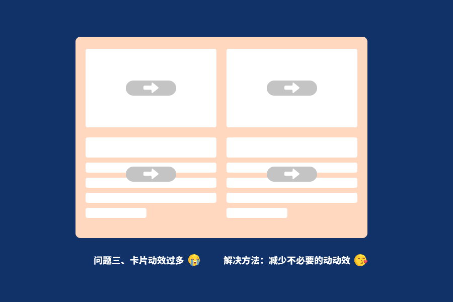 卡片动效过多